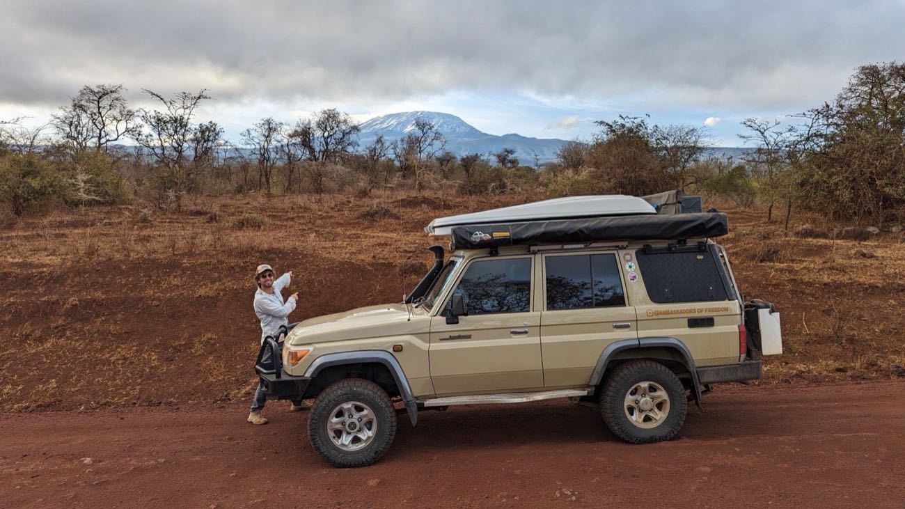 A Land Cruiser in the bush